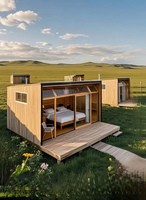 Villa préfabriquée en structure légère en acier de conception triangulaire, maison modulaire moderne pour camping en plein air, complexe hôtelier et hébergement