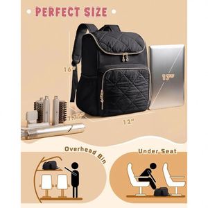 Nouvelle trousse de maquillage matelassée en diamant, grande capacité, portable, multifonctionnelle, pour les outils de soin des cheveux - Product Image 2