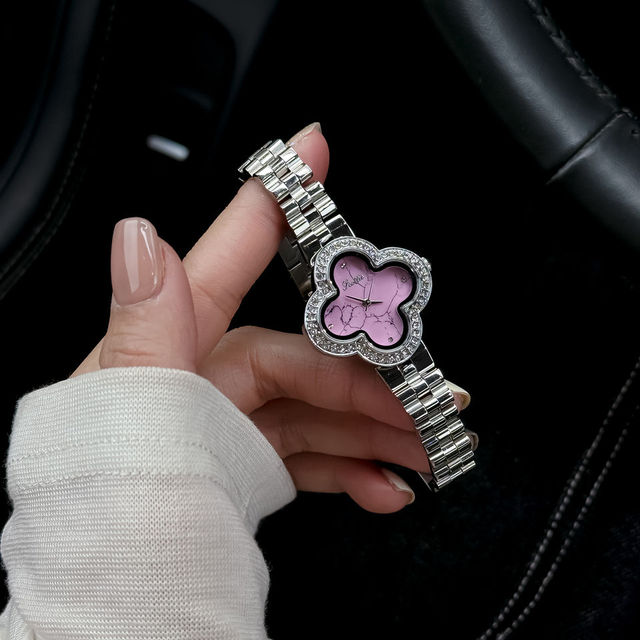 Scottie 9758 New Quartz Watch for Woman Luxury Flower Shape Dial Wristwatch Custom Waterproof Stainless Steel Band Watches