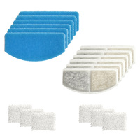 Kit de remplacement de filtre pour fontaine à eau pour animaux de compagnie, pour chats et chiens, charbon actif en coque de noix de coco, résine, accessoire pour fontaine à eau pour chat