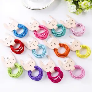 Mengxin 3-6 Years Latex Free Colourful Mini Baby Girls Children Hair Band Hair Ties For Kids Elastic Rubber Bands