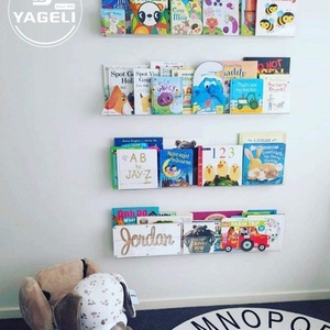 Acrylic <b>Floating</b> Wall Shelf Kids Bookshelf Wall Mounted Ledge Shelf Bathroom Storage Shelves Display Organizer - Product Image 6