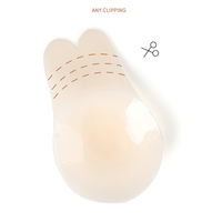 Lapin Forme Push up Invisible Étanche Sans Bretelles Ascenseur Autocollant Pasties Silicone Mamelon Couverture