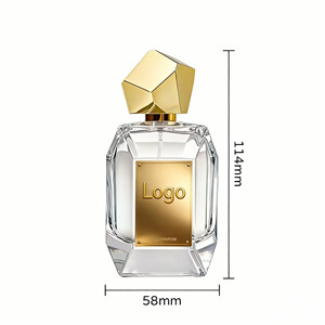 Étiquettes métalliques personnalisées, design unique, <span class=keywords><strong>flacon</strong></span> de <span class=keywords><strong>parfum</strong></span> en verre transparent de luxe de 100 ml avec pompe pulvérisateur et couvercle doré, avec boîte - Product Image 6