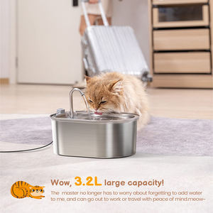 Fontanella Automatica Moderna in Acciaio Inossidabile da 3,2L per Gatti e Cani - Pompa Silenziosa, Lavabile in Lavastoviglie - Product Image 3