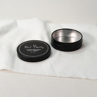 Boîte en métal noir personnalisée de 1 oz, 2 oz, 3 oz, 5 oz avec couvercle, pot en métal pour baume à lèvres, boîte de rangement ronde pour bougie parfumée