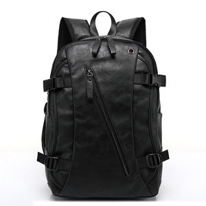Mochila de cuero Pu de estilo vintage Mochilas para portátiles Mochilas deportivas informales para hombres - Product Image 3