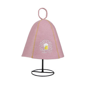 Lana natural personalizada, venta al por mayor, sombrero de sauna OEM, lana grande para mujer - Product Image 2