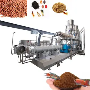 Factory Fish Feed Processing Line Automatic Fish Feed Pellet Food Extruder Manufacturing Machine Plant