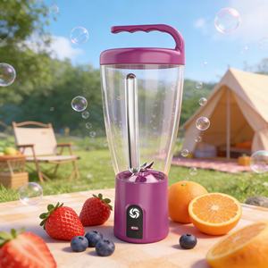 Mixeur portable sans fil rechargeable USB 1000 ml 150 W, robuste, pour broyage de glace et hachage, 6 lames SUS304, pour voiture - Product Image 1