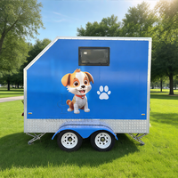 Camion de toilettage mobile pour chiens et chats, remorque de toilettage professionnelle pour animaux de compagnie avec intérieur complet