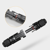 Connecteur de branche étanche mâle &amp;   Connecteur solaire DC femelle en cuivre à 1 broche pour l'alimentation des panneaux solaires
