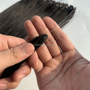 Ultima invenzione V Light H6 piuma capelli 100% capelli umani 20 pollici colore <span class=keywords><strong>naturale</strong></span> invisibile fi2 punta piuma capelli - Product Image 5