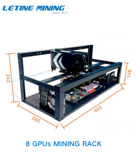 CMP 170HX 8-GPU Open Frame Mining Rack Graphics Card Support Bracket 8 Card Open Air GPU Mining Rig Frame for Crypto Mining