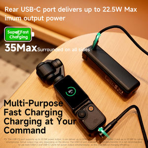 LKTOP Multifunktionaler 5000mAh Akku-Griff für DJI Pocket <span class=keywords><strong>3</strong></span> Unterstützt Schnelles Aufladen von Kamera & Smartphone Kamera-Zubehör - Product Image 2