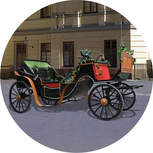 Buggy eléctrico de estilo europeo carruaje sin caballos a la venta boda real carruaje de caballos remolque carruaje de caballos - Product Image 5