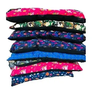 Lit pour chien en toile avec fermeture éclair, amovible, lavable, rectangulaire, pour intérieur, toutes saisons, motif de dessin animé, rembourrage en fibre de polyester, emballage en boîte - Product Image 5