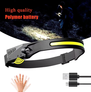 Linterna Frontal <span class=keywords><strong>de</strong></span> Alta Potencia para Exteriores con Sensor, Cinco Modos, Recargable por USB, Haz <span class=keywords><strong>de</strong></span> Luz Amplio, Lámpara Frontal <span class=keywords><strong>LED</strong></span> para Trabajo y Camping - Product Image 1