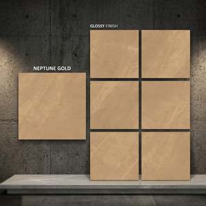 Azulejos de Porcelana Esmaltada Digital Brillante Neptune Gold de 800x800 mm, Efecto Mármol Dorado, Baldosas de Cerámica para Pisos - Product Image 1