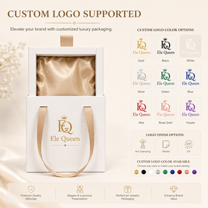 Hotsale Eco-friendly Square Drawer Hand Carry Rangement Bijoux Jewelry Box Multi Color Silk Handle Custom Logo Jewelry Packaging - Product Image 3