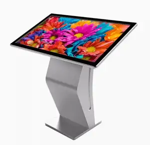 Uhd 1080p Cycle Horizontal K Shape Kiosk Lcd Wall Shopping Floor Standing 43" Advertising Display With Software For Hotel Mall