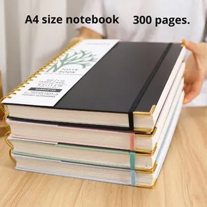 A4 Aesthetic Thick <b>Spiral</b>-<b>Bound</b> <b>Notebook</b> Student Workbook Stationery Paper Cover for Cross-Border Learning Aesthetic Style A4 - Product Image 4