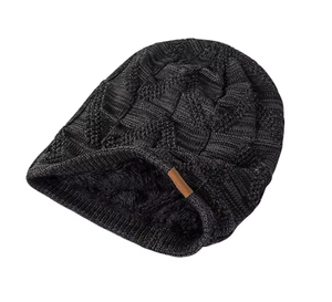 Gorro de punto unisex para invierno, forrado de lana, suave y cálido, gorro de esquí, gorro con visera, disponible en varios colores, de doble capa - Product Image 2