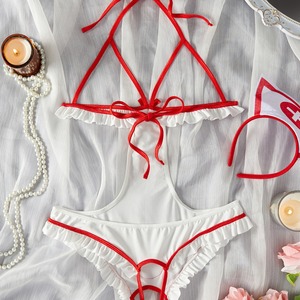 Sexy Women's Lingerie Set Hollowed Out Tight Fitting Jumpsuit Revealing Fun Lingerie Set Role Playing Clothing - Product Image 5