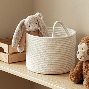 Nordic-style storage <b>baskets</b>, cotton yarn <b>baskets</b>, laundry <b>baskets</b>, dirty clothes storage bins, handheld clothing and toy - Product Image 2