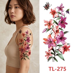 Tatuajes Temporales Impermeables con Diseños <span class=keywords><strong>de</strong></span> Rosas para Mujeres y Niñas, Adhesivos Sexys <span class=keywords><strong>de</strong></span> Arte Corporal con Flores para Espalda, <span class=keywords><strong>Hombro</strong></span>, Brazo, Cuello y Pierna - Product Image 2