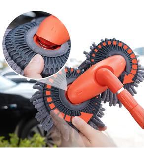 Brosse de <span class=keywords><strong>lavage</strong></span> de <span class=keywords><strong>voiture</strong></span> rotative à 360 degrés double têtes de brosse télescopique longue poignée nettoyage vadrouille chenille <span class=keywords><strong>balai</strong></span> - Product Image 3