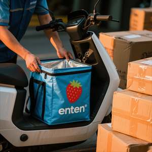 Bolsa de Té con Leche Reciclable, Aislada, de Tela No Tejida, para Llevar, Bolsa Comercial para Catering, Autosellable, Diseño Engrosado, para Supermercado - Product Image 1