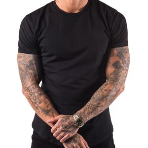 Camiseta de Manga Corta para Hombre, Cuello Redondo, Dobladillo Curvo, Ajustada, de Alta Calidad, con Logotipo Personalizado, 100% Algodón - Product Image 1