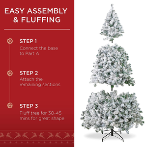 Fournitures d'usine 6 FT <span class=keywords><strong>180</strong></span> <span class=keywords><strong>CM</strong></span> Premium neige floquée artificielle vacances arbre <span class=keywords><strong>de</strong></span> noël pour vacances bureau fête décor - Product Image 5