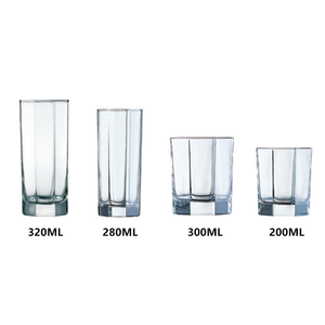 Ensemble de verres hexagonaux en <span class=keywords><strong>verre</strong></span> 200/280/300/320 ml, verres <span class=keywords><strong>à</strong></span> <span class=keywords><strong>eau</strong></span>, <span class=keywords><strong>à</strong></span> whisky, <span class=keywords><strong>à</strong></span> bière sans plomb, verres multi-capacités - Product Image 4