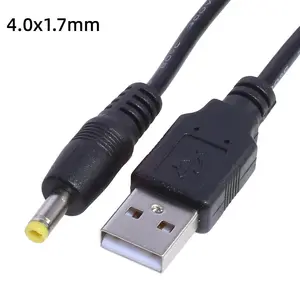 Kabel pengisian daya untuk PSP, kabel pengisian daya USB ke DC 4.0x1.7mm, 1 Meter untuk PSP 1000 2000 3000