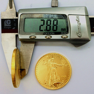 1Oz Mạ Vàng Kim Loại Tùy Chỉnh Đồng Xu/22K Mạ Vàng American Eagle Đồng Xu Trong Kho - Product Image 2