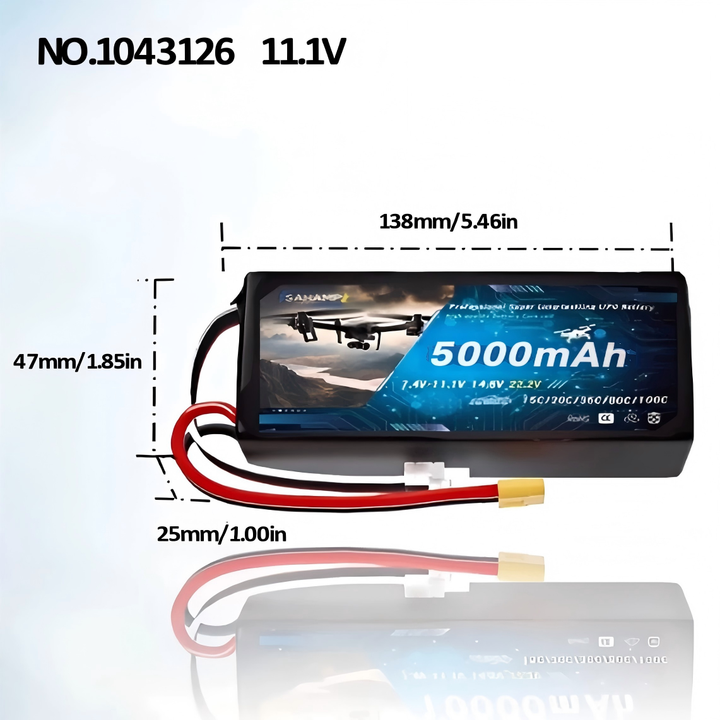 Batterie Lipo HRB 3S 5000mAh 11.1V 50C Connecteur XT60 - Pour Voiture, Drone, Bateau RC Traxxas, Arrma, DJI F450 Batterie Lipo 3s 5000mah Batterie Lipo HRB 3S 5000mAh 11.1V 50C Connecteur XT60 - Pour Voiture, Drone, Bateau RC Traxxas, Arrma, DJI F450 Batterie Lipo 3s 5000mah