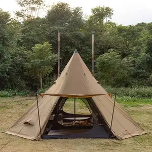 带炉子的野营帐篷热帐篷
