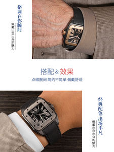 19mm 21mm nuovo per <span class=keywords><strong>Cartier</strong></span> Santos cinturino in morbida pelle di mucca WSSA0010 WHSA0021/23 cinturino interfaccia a sgancio rapido serie - Product Image 6