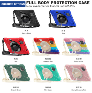 Étui de protection robuste en silicone et PC avec rotation à 360° et bandoulière pour tablette <span class=keywords><strong>Redmi</strong></span> <span class=keywords><strong>Pad</strong></span> <span class=keywords><strong>Mini</strong></span> 8.8 SE 8.7 2 11 Pro 12.1 - Product Image 3