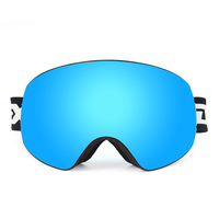 Lunettes de ski de snowboard à double couche, lentille sphérique anti-buée, protection UV, sangle antidérapante, lunettes de snowboard pour hommes et femmes