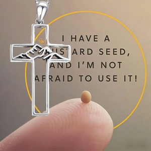 Collier Pendentif Minimaliste en Acier Inoxydable <span class=keywords><strong>Argent</strong></span>é avec Graine de Moutarde, Bijou de Foi Premium pour Femme, Résistant au Ternissement - Product Image 2