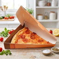 Kotak Pizza Lipat Segitiga Kecil Cetak Kustom Murah Grosir, Kotak Kemasan Makanan Pizza Mini Sekali Pakai untuk Dibawa Pulang