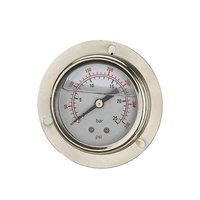 Ewater YTN-64ZT EM/ODM Mechanical Pressure Manometer Gauge Stainless Steel 2.5" Diameter 1.5% Accuracy Liquid Oil Filled