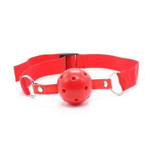 Sm <span class=keywords><strong>Bondage</strong></span> Mond Gevulde Bal Pu Lederen Ademende Mond Remmen Bal Mond Gag Seksproducten Speelgoed Voor Volwassenen Games - Product Image 3