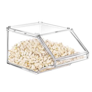 Boîte de rangement alimentaire en acrylique transparent personnalisée en gros, grande capacité, boîte à collation pour salle de bain, étagère suspendue, bac à collation - Product Image 2
