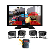 Sistema de Monitoreo con Pantalla Táctil LCD de 10.1 Pulgadas y 4 Canales para Camiones, Sistema de Cámara BSD con Grabador de Conducción de 360 Grados y 1080P para Autobuses y Camiones