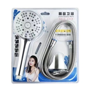 Juego de cabezal de ducha portátil con manguera flexible y función de masaje con chorro de lluvia para uso en el baño - Product Image 2