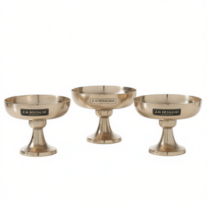 แจกันดอกไม้ตกแต่งงานแต่งงานสไตล์โมเดิร์นริมทะเล ทำด้วยมือ วัสดุโลหะ วางบนโต๊ะหรือแท่น  ชามตกแต่งหรูหรา สำหรับตกแต่งงานอีสเตอร์ - Product Image 1